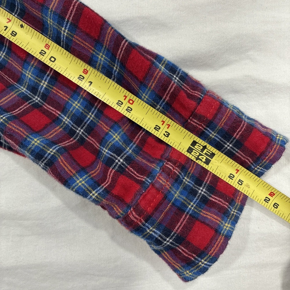 Abercrombie & Fitch Shirt Womens Small Red Flannel Button up Plaid - Picture 8 of 12